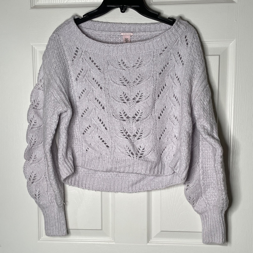 Victoria's Secret Wool Blend Pastel Long Sleeve Knit Cropped Sweater